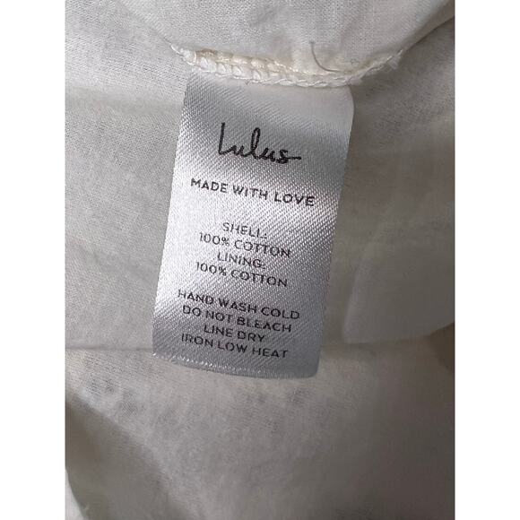 Lulu's JD4911L1 Darling Mindset White  Prairie Dress Floral Sleeveless MEDIUM - Picture 11 of 13